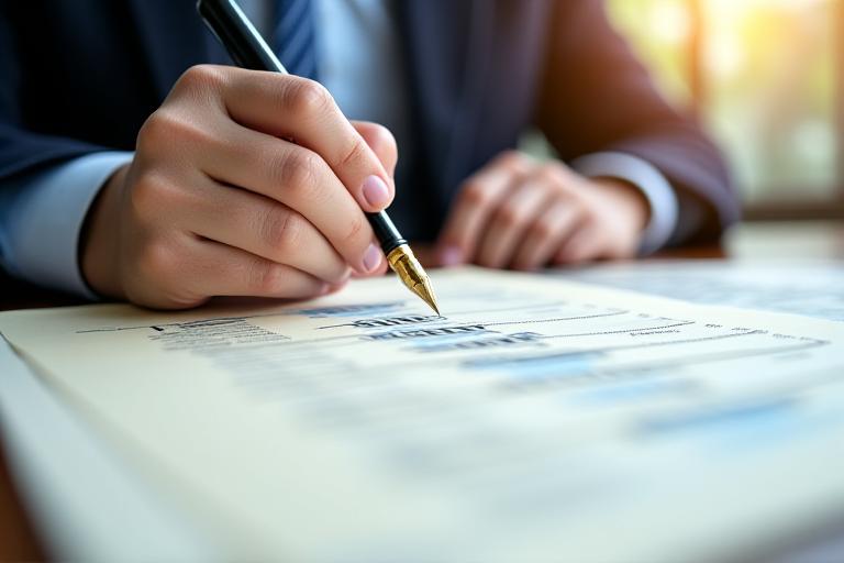 A legal professional reviewing a compliance audit document